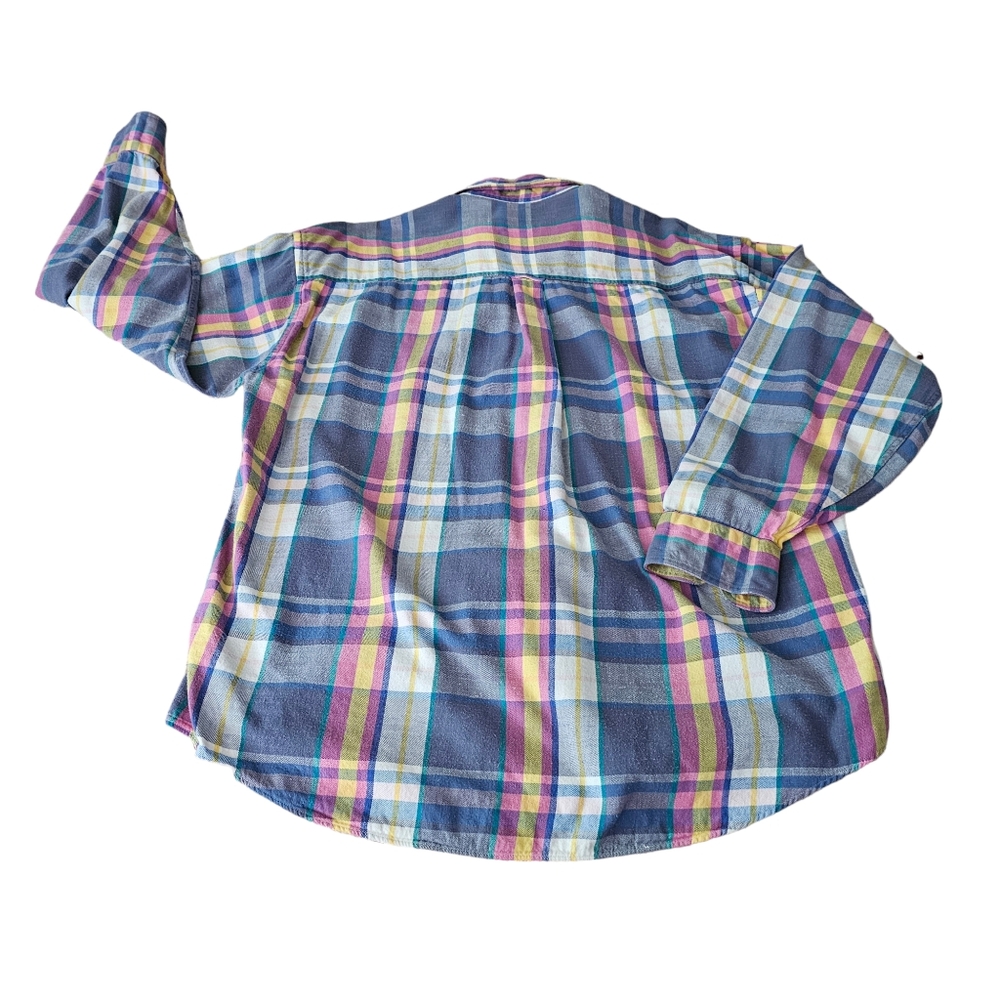 Gant Salty Dog Washed 100% Cotton Plaid Pastel Mens Buttondown XL - Picture 3 of 14